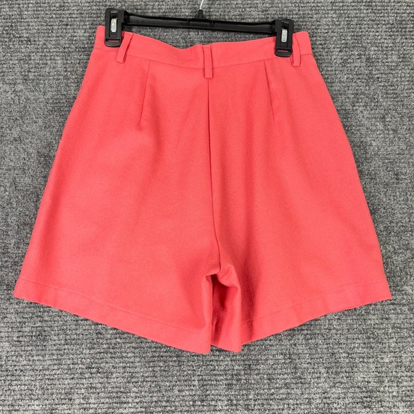 Vintage 80s United Colors of Benetton Wool Pleated High Waisted Shorts 8 Italy - Picture 4 of 13